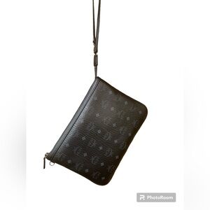 MCM Black Visetos Pouchette from Liz Shopper Tote - excellent preloved condition